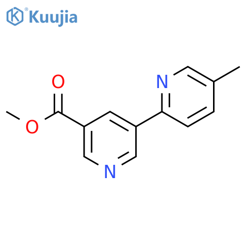Methyl 5-methyl-[2,3'-bipyridine]-5'-carboxylate structure