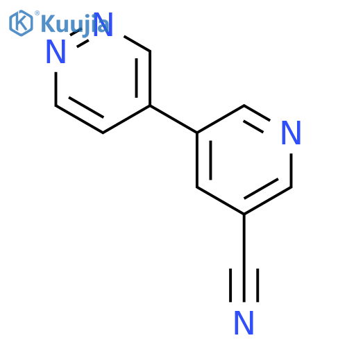5-(Pyridazin-4-yl)nicotinonitrile structure
