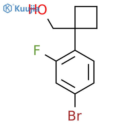 1-(4-bromo-2-fluorophenyl)cyclobutylmethanol structure