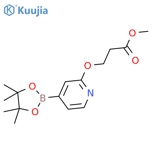 Methyl 3-((4-(4,4,5,5-tetramethyl-1,3,2-dioxaborolan-2-yl)pyridin-2-yl)oxy)propanoate structure