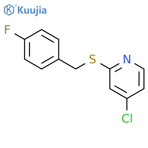 4-Chloro-2-((4-fluorobenzyl)thio)pyridine structure