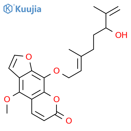4-methoxy-9-[[(2E)-6-hydroxy-3,7-dimethyl-2,7-octadien-1-yl]oxy]-7H-furo[3,2-g][1]benzopyran-7-one structure