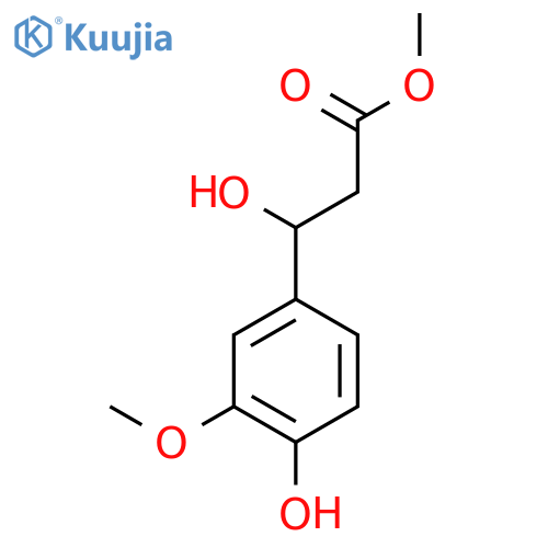 methyl (3R)-3-hydroxy-3-(4-hydroxy-3-methoxyphenyl)propanoate structure