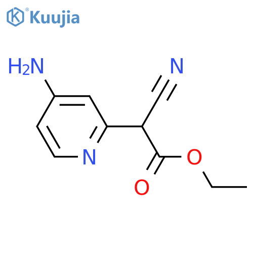 Ethyl 2-(4-aminopyridin-2-yl)-2-cyanoacetate structure