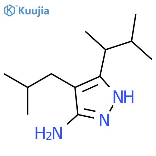 3-(3-methylbutan-2-yl)-4-(2-methylpropyl)-1H-pyrazol-5-amine structure
