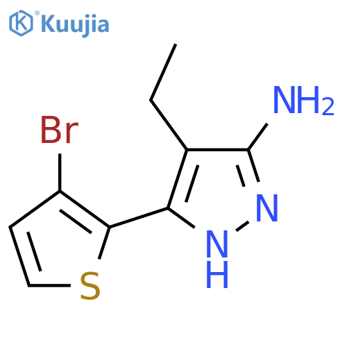 3-(3-Bromothiophen-2-yl)-4-ethyl-1h-pyrazol-5-amine structure