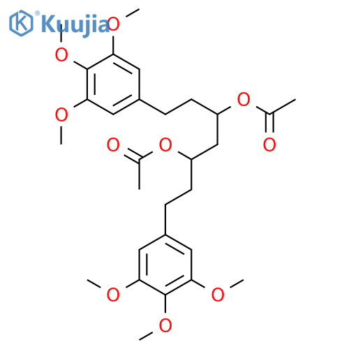 (3S,5S)-1,7-bis(3,4,5-trimethoxyphenyl)heptane-3,5-diyl diacetate structure