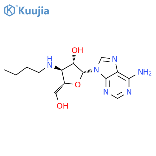 9-[3-(butylamino)-3-deoxy-beta-D-arabinofuranosyl]-9H-purin-6-amine structure