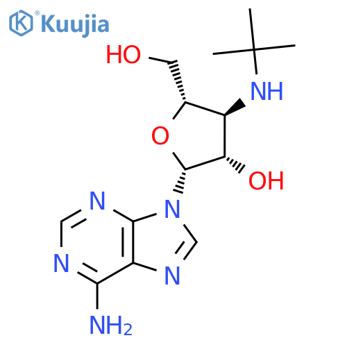9-[3-(tert-butylamino)-3-deoxy-beta-D-arabinofuranosyl]-9H-purin-6-amine structure