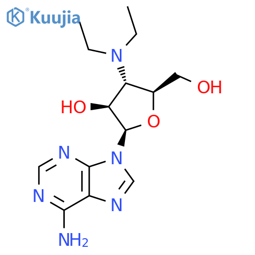 9H-Purin-6-amine, 9-[3-deoxy-3-(diethylamino)-β-D-arabinofuranosyl]- structure