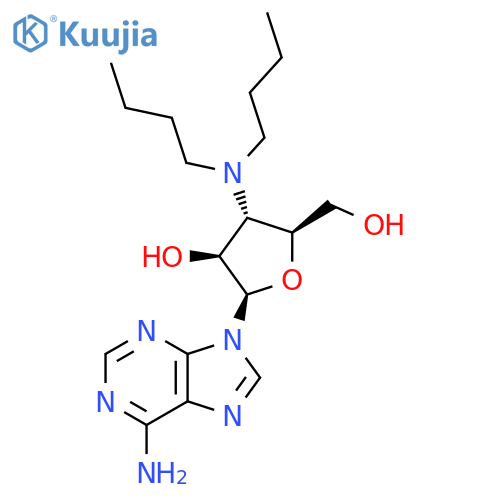 9H-Purin-6-amine, 9-[3-deoxy-3-(dibutylamino)-β-D-arabinofuranosyl]- structure