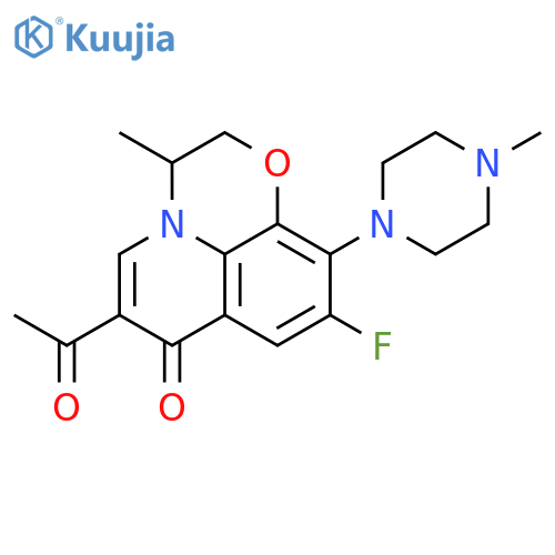 6-Acetyl-9-fluoro-3-methyl-10-(4-methylpiperazin-1-yl)-2H-[1,4]oxazino[2,3,4-ij]quinolin-7(3H)-one structure