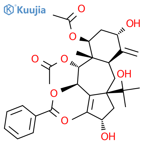 Benz[f]azulene-2,6,8,9,10(3H)-pentol,2,4,4a,5,6,7,8,8a,9,10-decahydro-3a-(1-hydroxy-1-methylethyl)-1,8a-dimethyl-5-methylene-,8,9-diacetate 10-benzoate, (2S,3aS,4aR,6S,8S,8aS,9R,10R)- structure