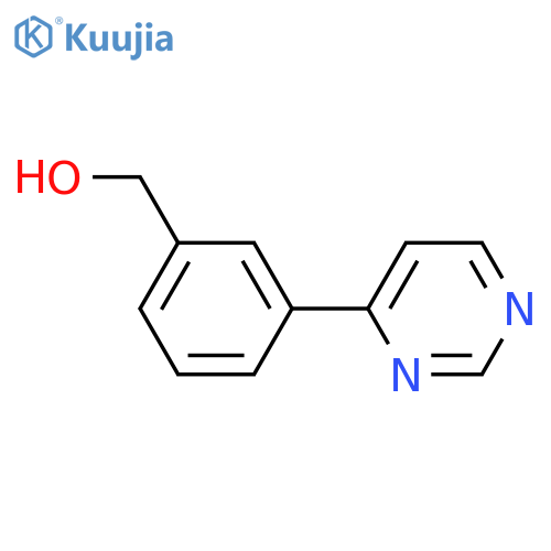 (3-pyrimidin-4-ylphenyl)methanol structure