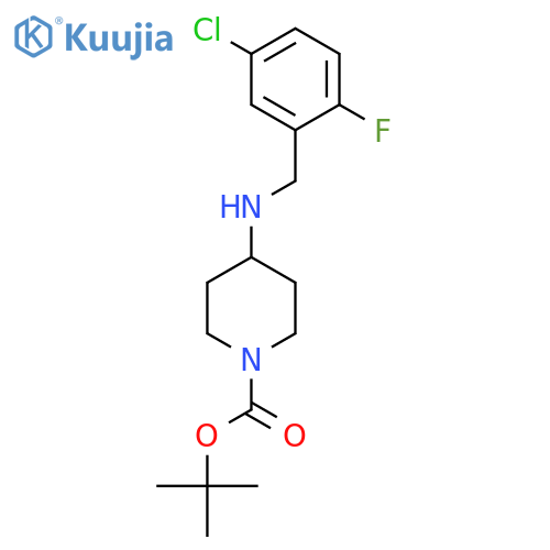 Tert-Butyl 4-(5-chloro-2-fluorobenzylamino)piperidine-1-carboxylate structure