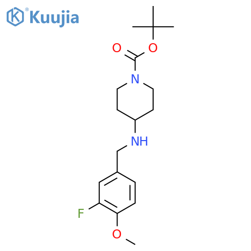Tert-Butyl 4-(3-fluoro-4-methoxybenzylamino)piperidine-1-carboxylate structure