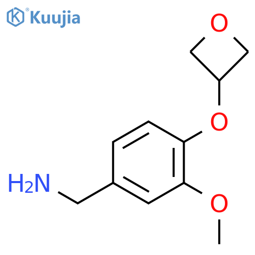 3-Methoxy-4-(oxetan-3-yloxy)phenylmethanamine structure