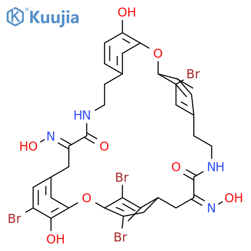 2,19-Dioxa-10,27-diazapentacyclo[28.2.2.220,23.13,7.114,18]octatriaconta-3,5,7(38),14,16,18(37),20,22,30,32,33,35-dodecaene-11,12,25,26-tetrone,16,21,32,36-tetrabromo-4,17-dihydroxy-, 12,25-dioxime, (12E,25E)- structure