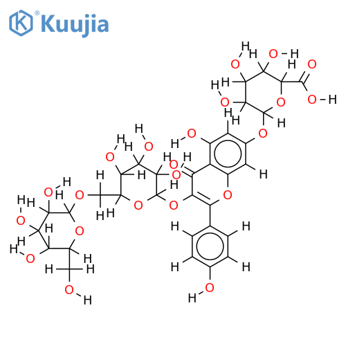Kaempferol 3-gentiobioside 7-glucuronide structure