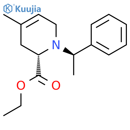 (2S)-1,2,3,6-Tetrahydro-4-methyl-1-(1R)-1-phenylethyl-2-pyridinecarboxylic acid Ethyl Ester structure