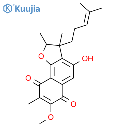 Naphtho[1,2-b]furan-6,9-dione,2,3-dihydro-4-hydroxy-7-methoxy-2,3,8-trimethyl-3-(4-methyl-3-penten-1-yl)-,(2R,3R)- structure