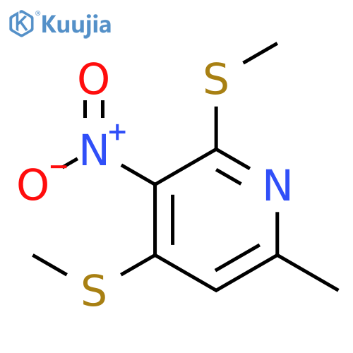 Pyridine, 6-methyl-2,4-bis(methylthio)-3-nitro- structure
