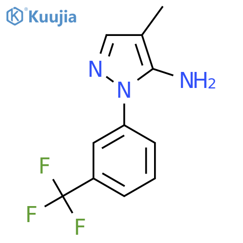 4-Methyl-1-[3-(trifluoromethyl)phenyl]-1H-pyrazol-5-amine structure