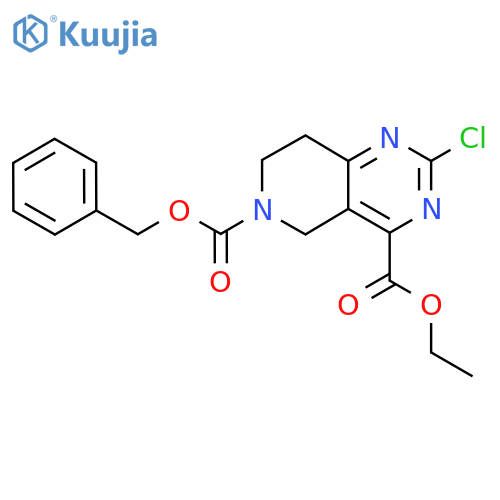 6-Benzyl 4-ethyl 2-chloro-7,8-dihydropyrido[4,3-D]pyrimidine-4,6(5H)-dicarboxylate structure