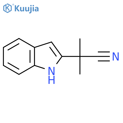2-(1H-indol-2-yl)-2-methylpropanenitrile structure