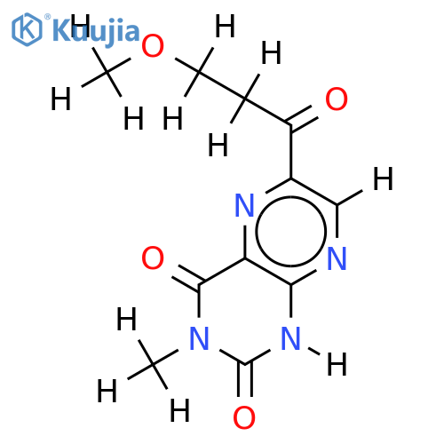6-beta-methoxypropionyl-3-methyllumazine structure