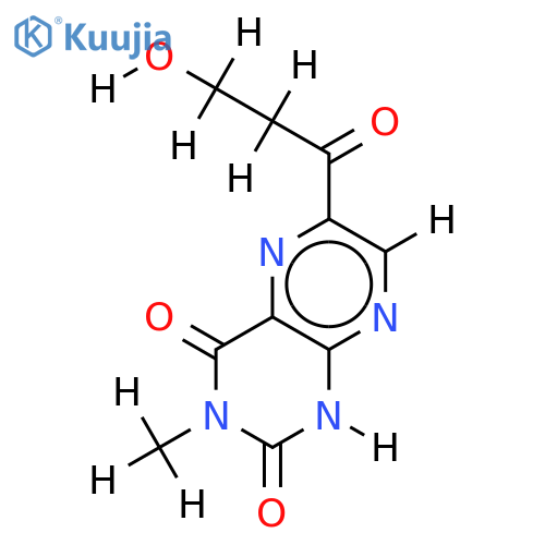 6-beta-hydroxypropionyl-3-methyllumazine structure