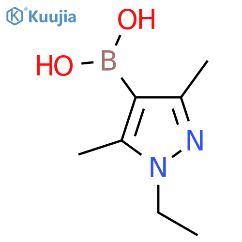 (1-ethyl-3,5-dimethyl-1H-pyrazol-4-yl)boronic acid structure