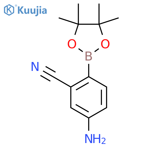 5-Amino-2-(4,4,5,5-tetramethyl-1,3,2-dioxaborolan-2-yl)benzonitrile structure