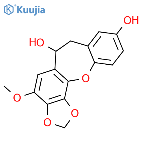 10,11-Dihydrodibenz[b,f]oxepin-2,3,4,8,11-pentol; (ξ)-form, 3,4-Methylene, 2-Me ether structure
