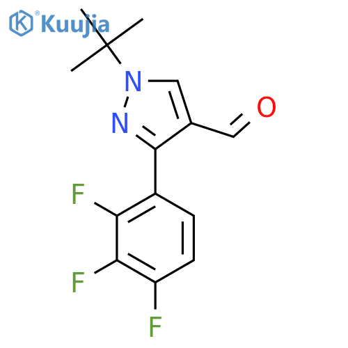 1-(Tert-butyl)-3-(2,3,4-trifluorophenyl)-1H-pyrazole-4-carbaldehyde structure