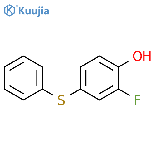 2-fluoro-4-(phenylsulfanyl)phenol structure