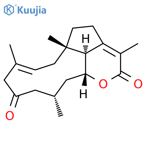 5-Oxacycloundec[cd]indene-4,9-dione, 1,2,5a,6,7,8,10,13,13a,13b-decahydro-3,7,11,13a-tetramethyl-, (5aR,7S,11E,13aS,13bS)- structure