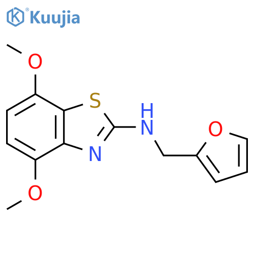 N-[(furan-2-yl)methyl]-4,7-dimethoxy-1,3-benzothiazol-2-amine structure