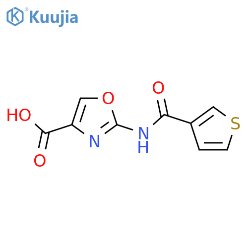 2-[(3-Thienylcarbonyl)amino]-1,3-oxazole-4-carboxylic acid structure