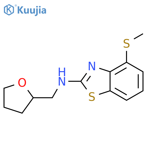 4-(methylsulfanyl)-N-[(oxolan-2-yl)methyl]-1,3-benzothiazol-2-amine structure