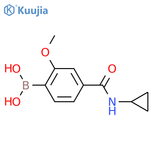 4-(Cyclopropylcarbamoyl)-2-methoxyphenylboronic acid structure