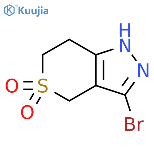 3-bromo-2H,4H,6H,7H-5lambda6-thiopyrano[4,3-c]pyrazole-5,5-dione structure