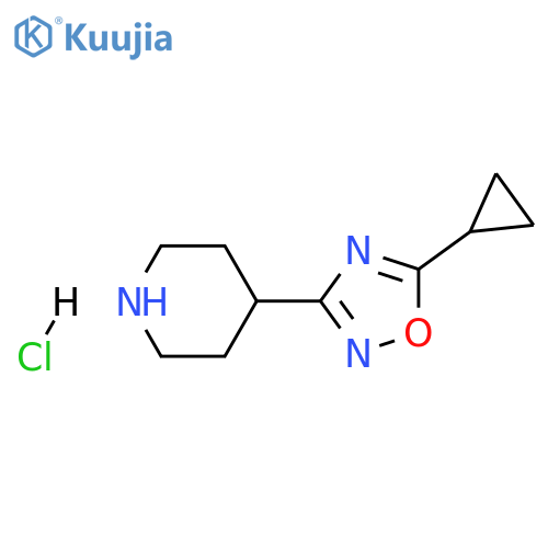 5-Cyclopropyl-3-(piperidin-4-yl)-1,2,4-oxadiazole Hydrochloride structure
