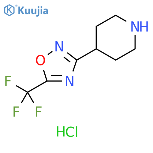 4-5-(trifluoromethyl)-1,2,4-oxadiazol-3-ylpiperidine hydrochloride structure