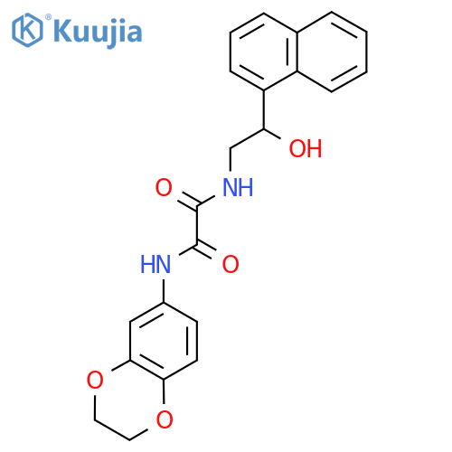 N'-(2,3-dihydro-1,4-benzodioxin-6-yl)-N-2-hydroxy-2-(naphthalen-1-yl)ethylethanediamide structure