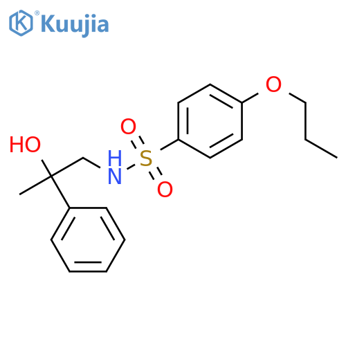 N-(2-hydroxy-2-phenylpropyl)-4-propoxybenzene-1-sulfonamide structure