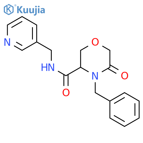 4-benzyl-5-oxo-N-(pyridin-3-yl)methylmorpholine-3-carboxamide structure
