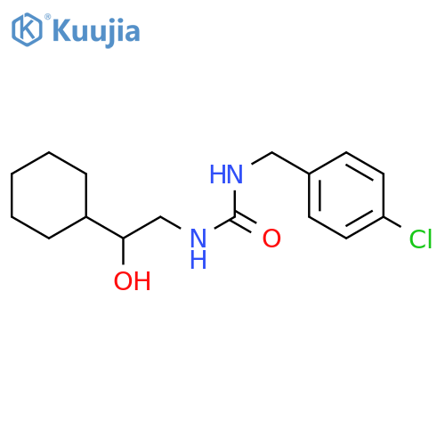 1-[(4-chlorophenyl)methyl]-3-(2-cyclohexyl-2-hydroxyethyl)urea structure