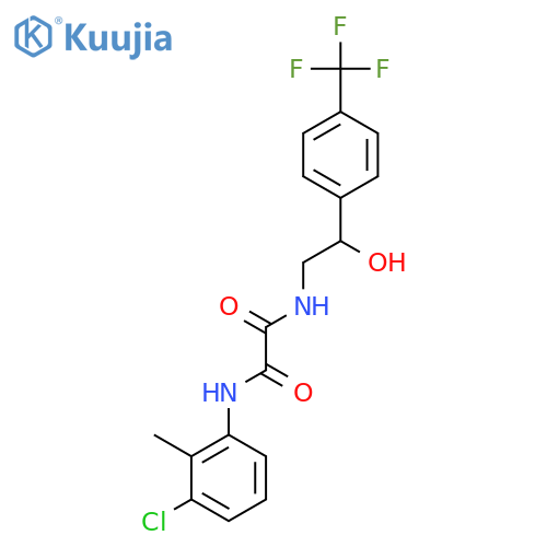 N-(3-chloro-2-methylphenyl)-N'-{2-hydroxy-2-4-(trifluoromethyl)phenylethyl}ethanediamide structure