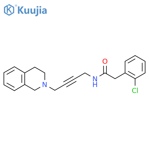 2-(2-chlorophenyl)-N-4-(1,2,3,4-tetrahydroisoquinolin-2-yl)but-2-yn-1-ylacetamide structure